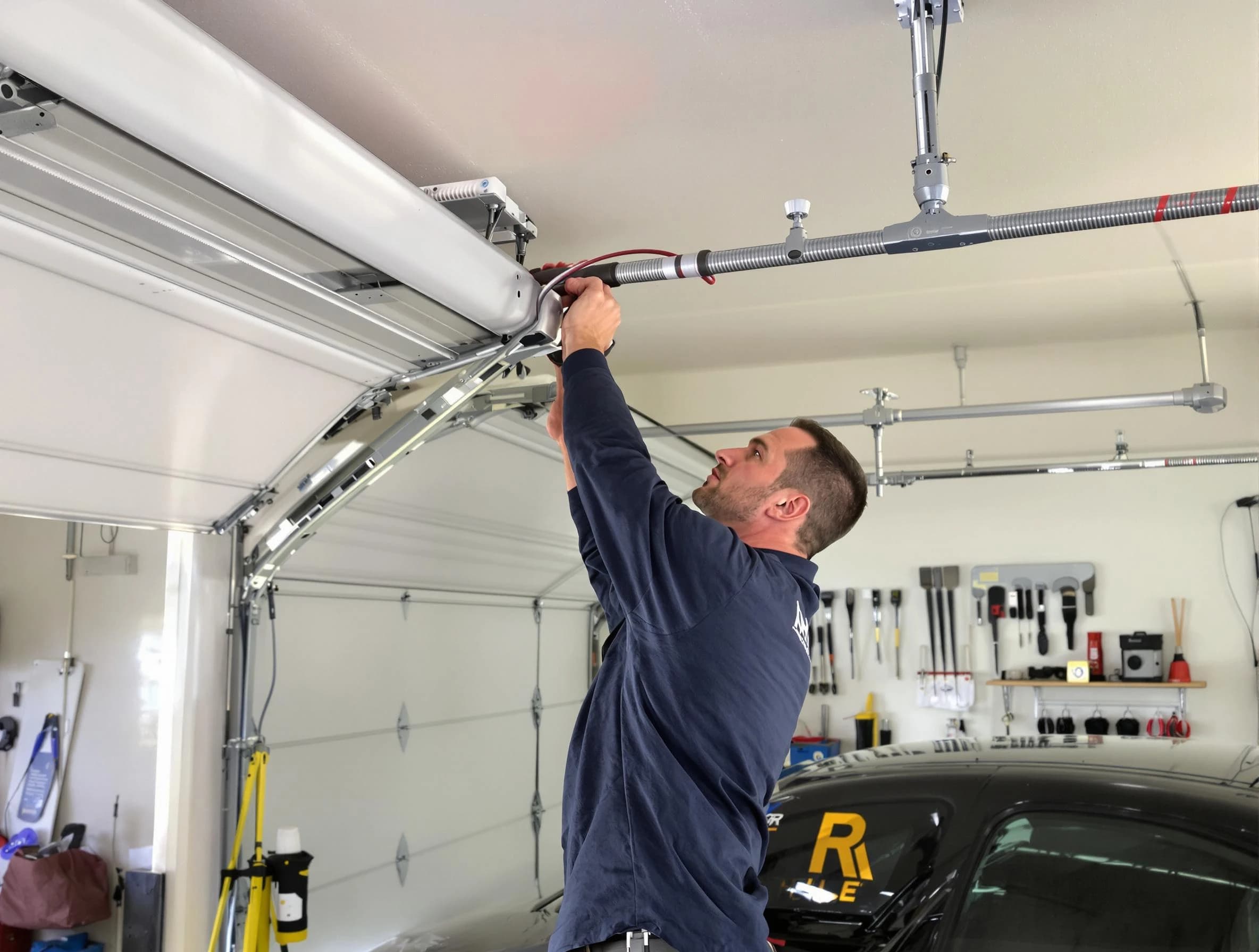 Woodmoor Garage Door Repair technician performing garage door cable repair in Woodmoor