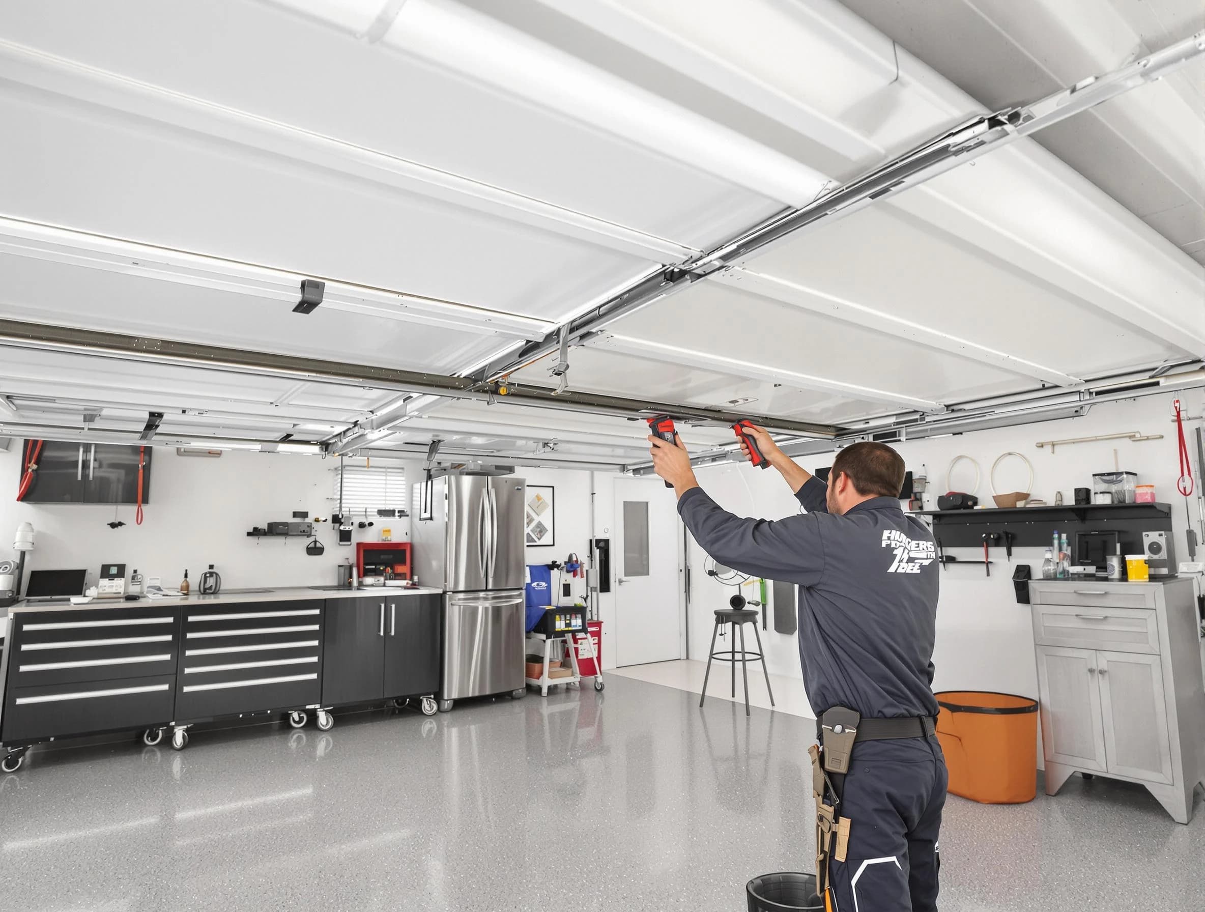 Overhead garage door repair service by Woodmoor Garage Door Repair in Woodmoor