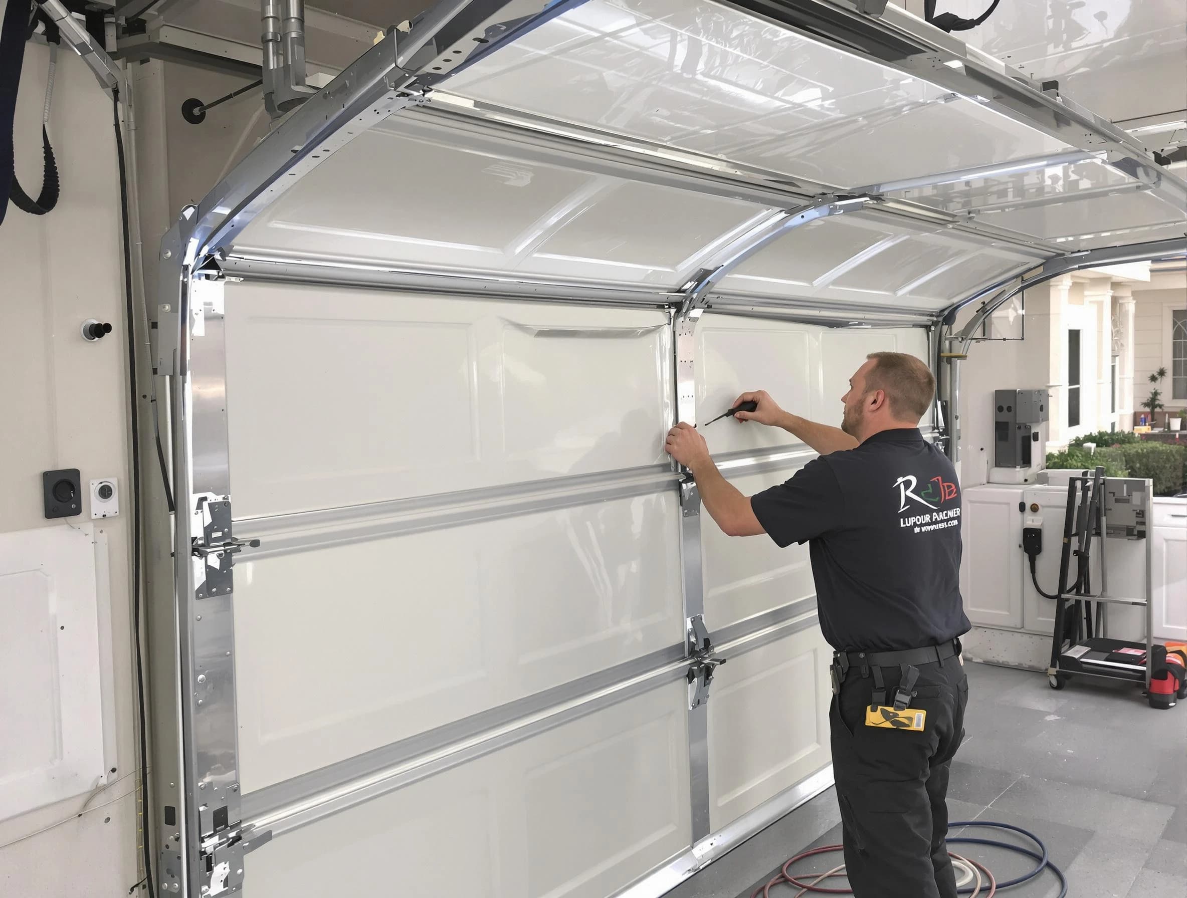 Woodmoor Garage Door Repair professional performing panel repair in Woodmoor