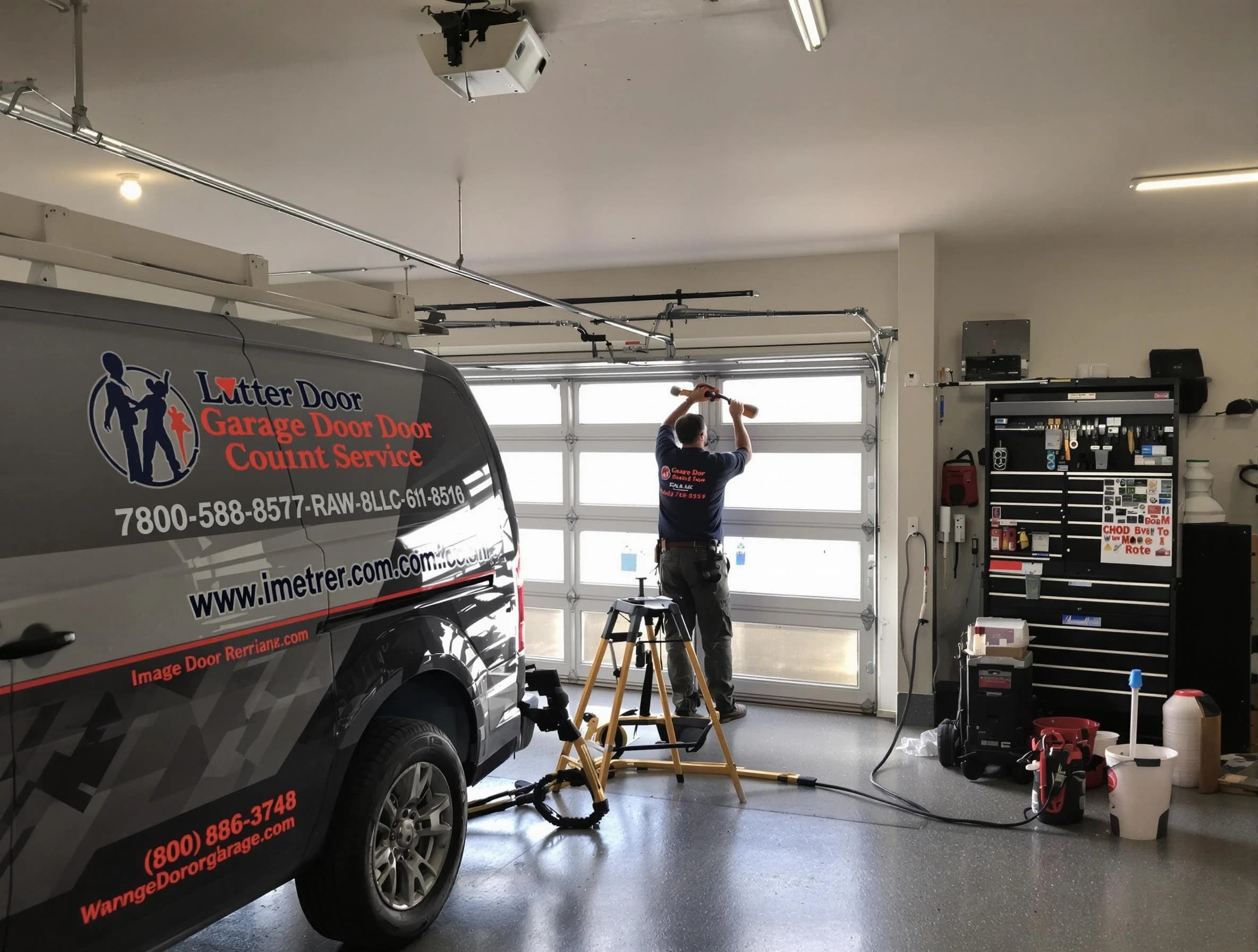 Woodmoor Garage Door Repair rapid response team performing same-day repair in Woodmoor