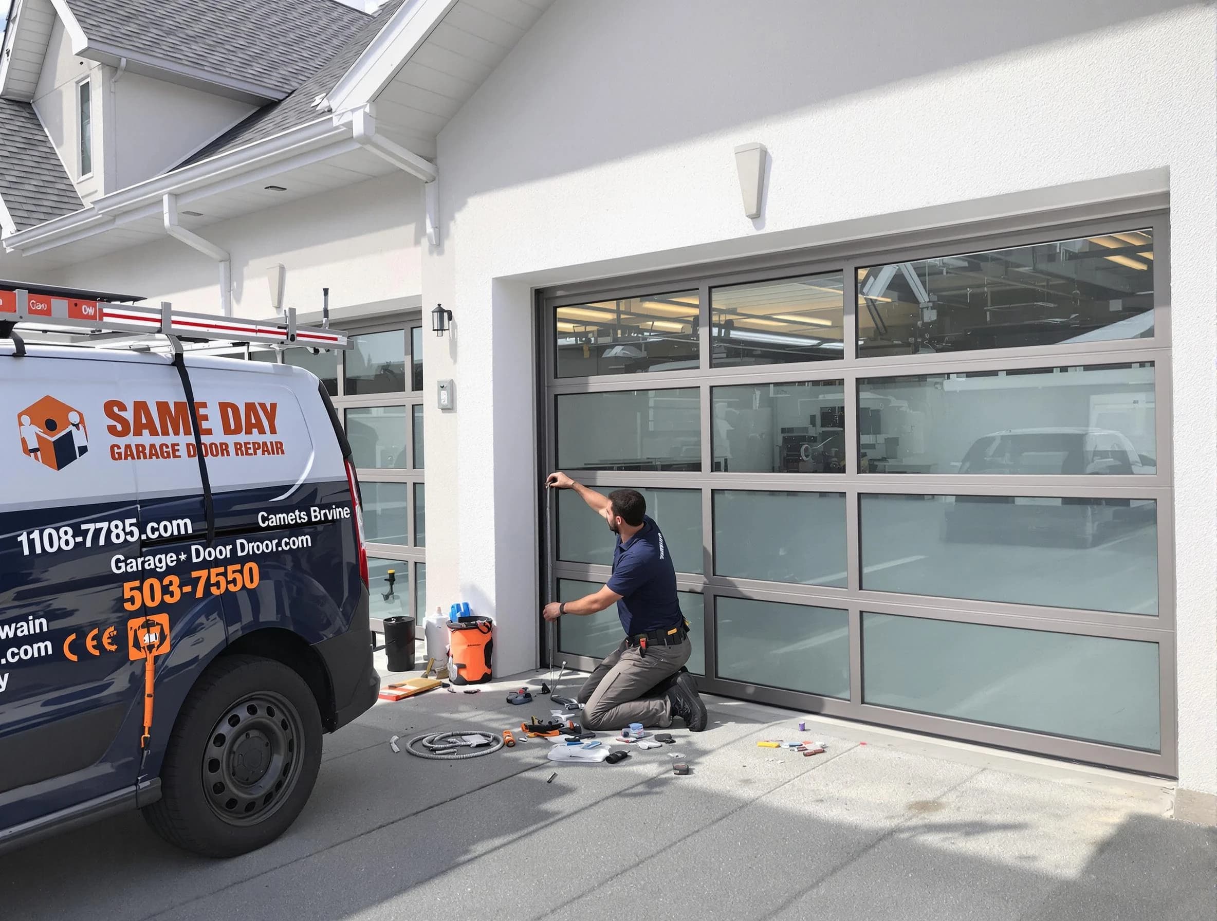 Same-day garage door repair service by Woodmoor Garage Door Repair in Woodmoor