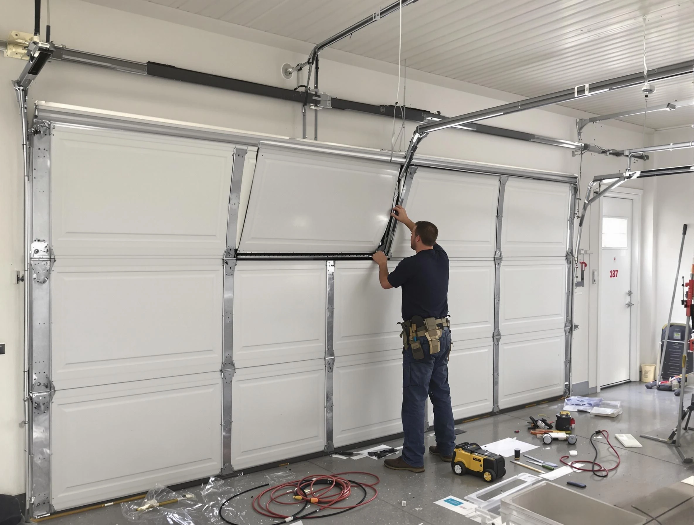 Garage Door Section Replacement in Woodmoor