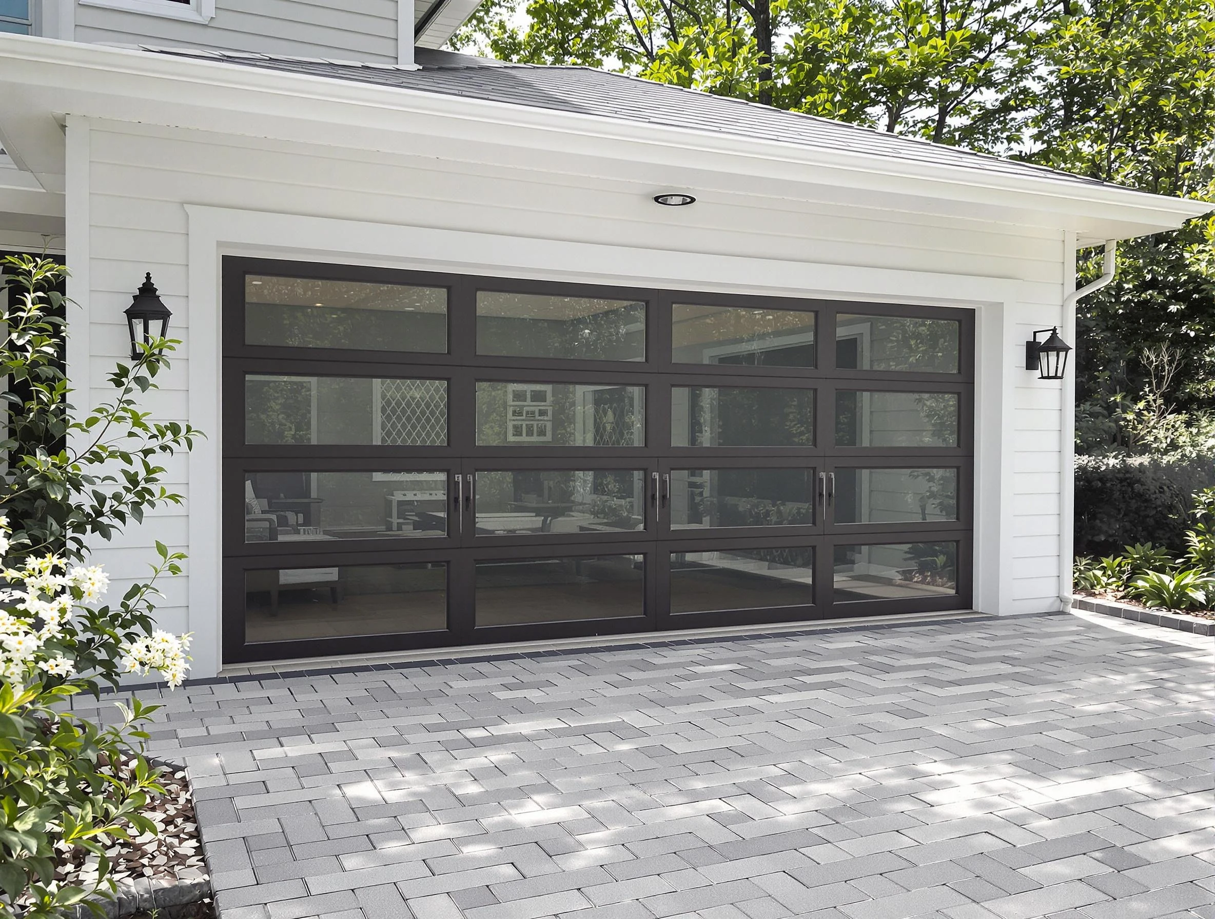 Woodmoor Garage Door Repair design specialist presenting custom garage door options to Woodmoor homeowner