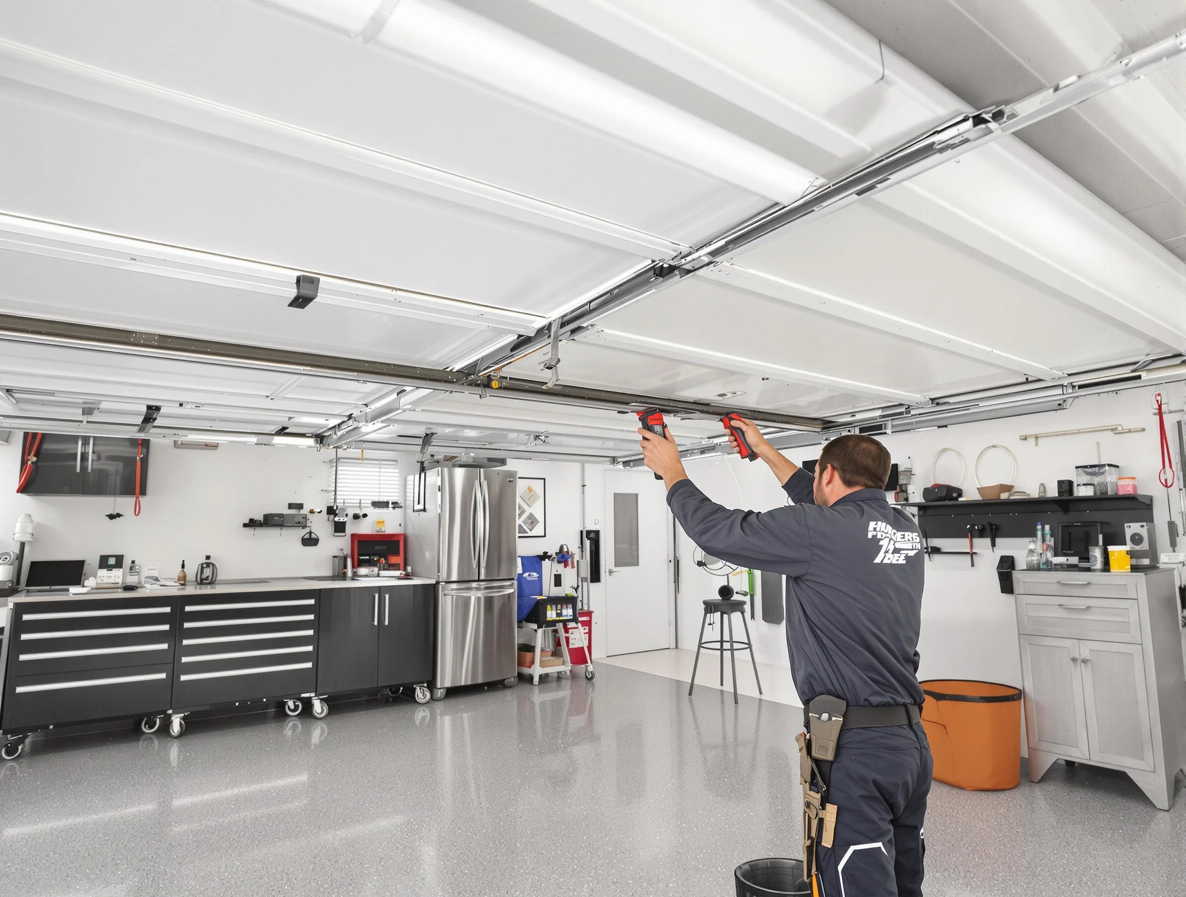 Overhead garage door repair service by Woodmoor Garage Door Repair in Woodmoor