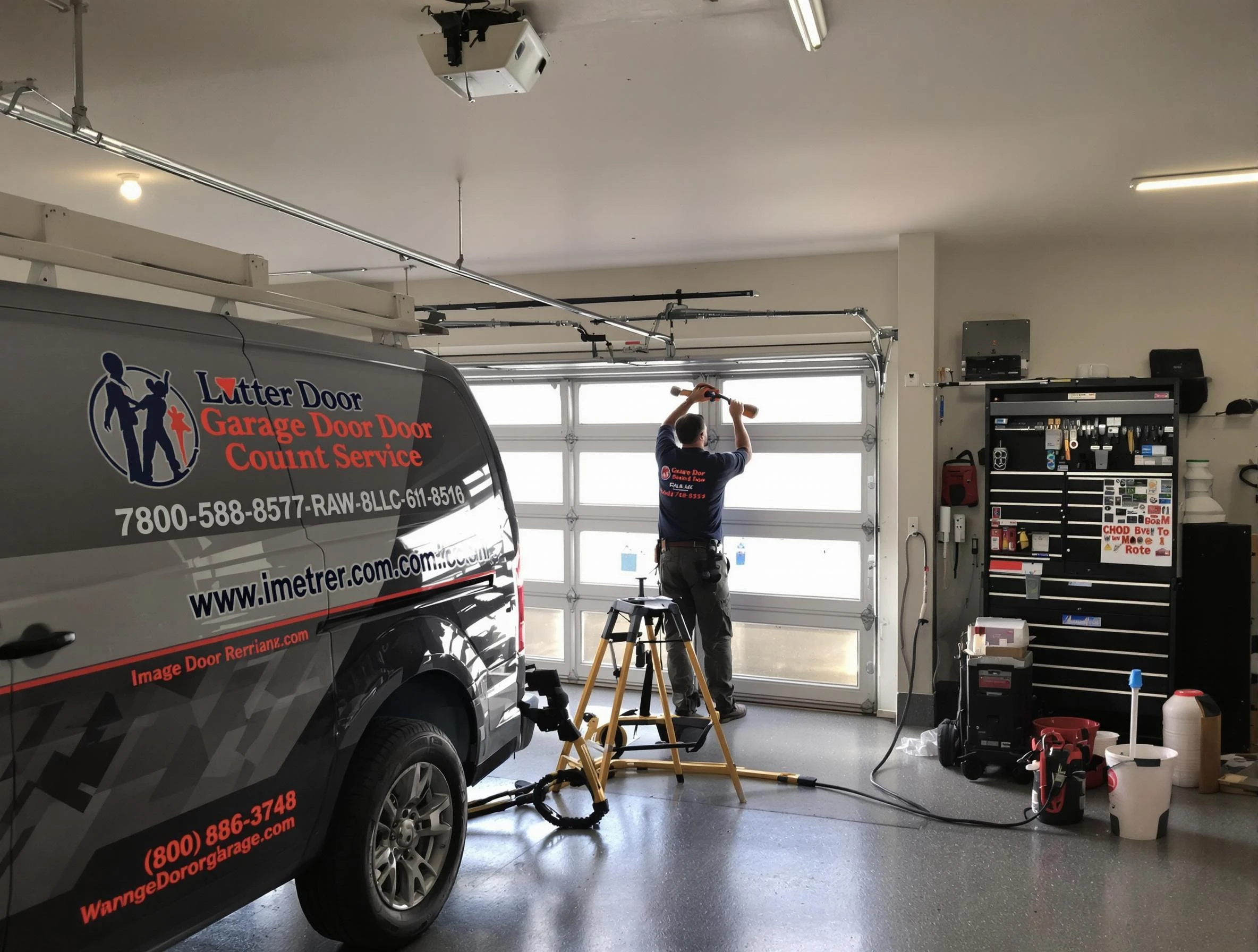 Woodmoor Garage Door Repair rapid response team performing same-day repair in Woodmoor