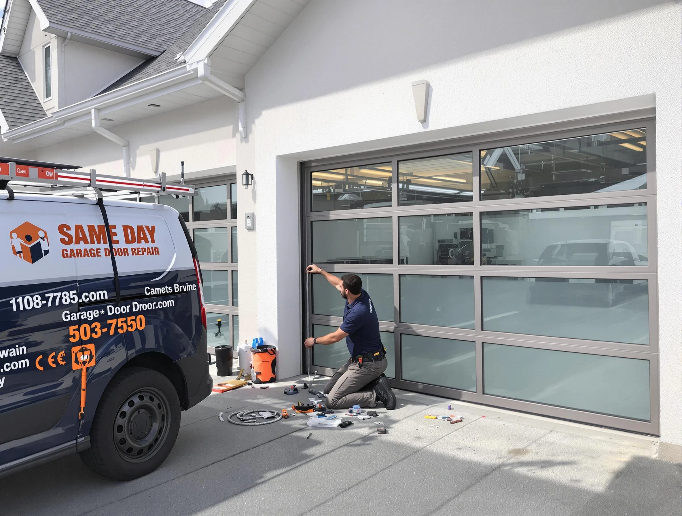 Same-day garage door repair service by Woodmoor Garage Door Repair in Woodmoor